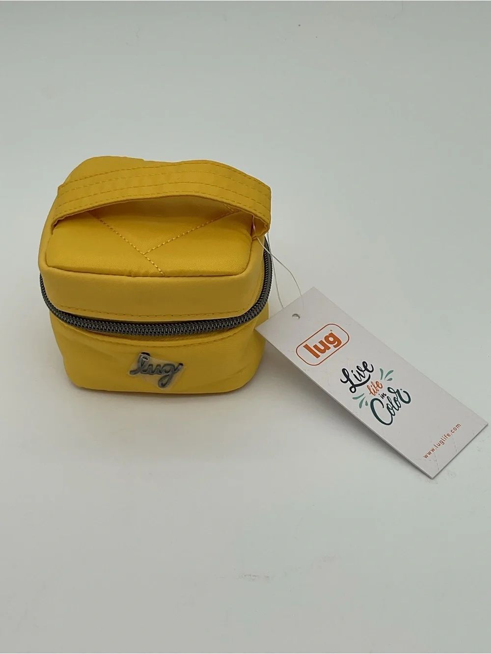 NWT lug Bright Yellow Swizzle Mini Jewelry Carry Pouch